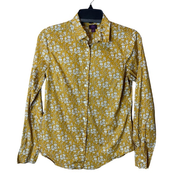 J Crew Liberty Slim Perfect Shirt Floral J5565 - Size 2 - Picture 1 of 10